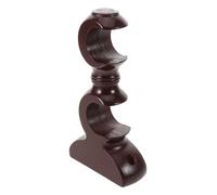 INOOMP Soporte Elegante de Cortina de Madera Doble Ranura de Barra de Cortina Resistente Base Fija para Ventana y Balcón para Barra de Ropa