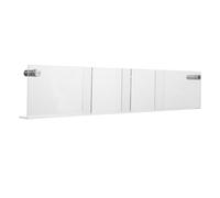 INOOMP Soporte Montado en Pared para Folletos Acrílico Transparente 4 Compartimentos 47 X 9 X 3 Cm Organizador de Menús Exhibidor para Oficinas y Comercios
