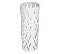 INOOMP Soporte Redondo Ligero y Resistente de Hierro para Paraguas y Bastones Diseño Simple y Moderno en Color Blanco Adecuado para Patios y Oficinas