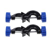 INOOMP Soportes de Abrazadera Cruzada Ajustables de Aluminio Negro, Clips Grandes de Cabeza Doble, Juego de 2 Piezas para Laboratorio y Experimentos Científicos Industriales