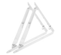 INOOMP Soportes Triangulares de Hierro Ajustables y Plegables para Estantes, 2 Unidades, Soporte Estable y Decorativo para Estanterías de Pared Hogar