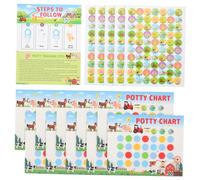 INOOMP Tabla de Entrenamiento para Fomentar Hábitos Vater para Ir al Baño para Niños con Pegatinas Motivadoras de Papel Fácil de Aplicar de Niños Pequeños