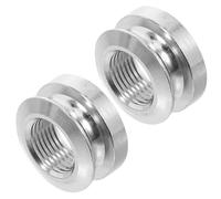 INOOMP Tapas de Pasador Final M9 para Guitarra Acústica y Eléctrica, Botón de Correa de Metal Plateado, 2 Piezas, Accesorio Resistente para Conector de 6.35 Mm, Repuesto para Hardware