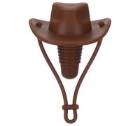 INOOMP Tapón de silicona para vino: Tapón reutilizable a prueba de fugas con forma de vaquero - Sellador de silicona para botellas con forma de sombrero de vaquero - Mini tapón universal para