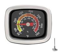 INOOMP Termómetro de Horno de Acero Inoxidable Vidrio, Resistente a Roturas y Fácil de Usar, Adecuado para Hornos y Equipos de Cocción por Calor