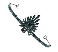 INOOMP Tiara gótica de calavera: diadema con diamantes de imitación para Halloween - tocado de bruja retro - corona para festivales, fiestas y bailes de graduación - joyería para mujer