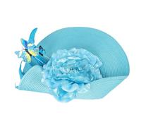 INOOMP Tocado para Mujer Estilo Sombrero de Paja Simulado con Exagerada Diadema Ligera y Elegante para Bodas Fiestas y Té Accesorio de Moda para Banquetes y Eventos