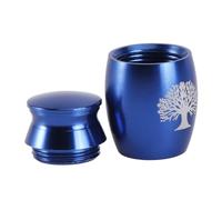 INOOMP Urna para Cenizas de Mascota de Acero Inoxidable Contenedor Práctico y Resistente con Tapa Desmontable Protección contra Humedad Color Azul para Perros y Gatos