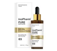 inoPharm Pure Elements - Sérum facial con aceite de rosa mosqueta y onagra orgánico, suero de aceite seco para el rostro y el cuello con rica fórmula, 30 ml