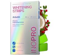 InoPro Teeth Whitening Strips 21 Treatments Kit - Teeth Whitener, Peroxide Free, Green White Strips for Teeth Whitening with Arbutin, Coconut Oil, Deep Stains Removal (42 Strips)