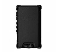 inorlo Shell Series - Funda para Sony Walkman NW-A306, NW-A307 y NW-A105 Series con parte trasera acanalada, diseño resistente a caídas y tapa antipolvo para cargador, color negro acanalado