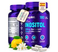 Inositol Myo & D-Chiro 2200 mg - Ácido Fólico - 180 Cápsulas Veganas | 2180 mg Myo Inositol + 20 mg D-Chiro - 200 µg Ácido Fólico - PCOS, Ciclo y Equilibrio Hormonal - 3 Cápsulas al Día, 60 Días