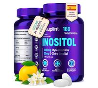 Inositol Myo & D-Chiro 2200 mg - Ácido Fólico - 180 Comprimidos Veganas | 2180 mg Myo Inositol + 20 mg D-Chiro - 200 µg Ácido Fólico - PCOS, Ciclo y Equilibrio Hormonal - 3 Cápsulas al Día, 60 Días