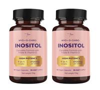 Inositol Myo y D-Chiro PCOS 4100 mg - Doble Pack (2 Unidades) - Función Metabólica y Equilibrio Hormonal - 9 en 1 con Folato 5-MTHF, Cromo, Zinc, Vitaminas B6, B12 y D3