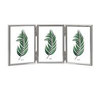 Inov8 Framing Marco de fotos chapado en plata resistente al deslustre, diseño de marco triple de borde fino para tres fotos, 9 x 12 cm