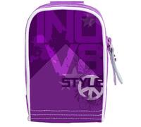 Inov8 Style - Funda compacta para cámaras de Fotos, diseño del símbolo de la Paz y Texto Inov8, Color Violeta y Blanco
