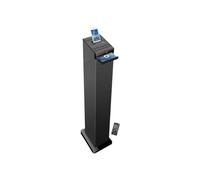 INOVALLEY HP32CD - Torre de sonido Bluetooth, reproductor de CD, USB - Negro