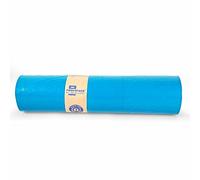Inoverse 10 unidades (1 rollo) bolsas de basura de 240 litros, resistentes al desgarro, bolsas de basura, 100 x 125 cm, bolsas de basura azules, bolsas de basura de LDPE reciclado