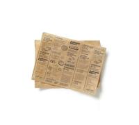 Inoverse 1000 hojas de papel para hamburguesas - 25 x 33 cm, hojas de papel Deli impresas, papel para envolturas, patatas fritas, sándwich, papel de periódico para alimentos, accesorios para