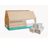 Inoverse 5000 hojas de toallas de papel, 25 x 23 cm, pliegue ZZ, color gris, toallas plegables, toallas de papel, toallas de papel para dispensadores, toallas desechables, papel de toalla, (20