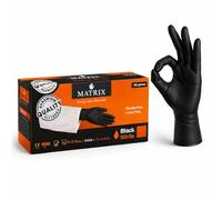 Inoverse Guantes desechables de nitrilo, 500 unidades (talla M), color negro, sin polvo ni látex, guantes desechables para limpieza, cocina y medicina, aptos para alimentos