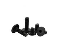 Inovey 20Pcs M1.6 M2.5 M3 M4 M5 M6 M8 Negro 304 Acero Inoxidable Allen Hexágono Ultrathin Head Bolt Hex Socket Ultra Thin Flat Wafer Head Screw -Negro- M4*10