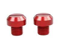 Inovey 4Pcs Universal Motocicleta Espejo Retrovisor Tornillos Vehículo Eléctrico Espejo Retrovisor Tornillos M8/M10 Giro A La Derecha Tornillos - Rojo- M8*1.25