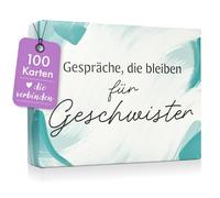 Inovida Juego de cartas Deep Talk para hermanos - 100 preguntas sobre la infancia, recuerdos y sueños - Dime cartas - Tarjetas de conversación para hermanos - Dios más - Juego para adultos