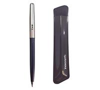 Inoxcrom Bolígrafo Clásico B77 Classic con cuerpo en color Azul lacado brillante y capuchón cromado. Regalo funda negra Original