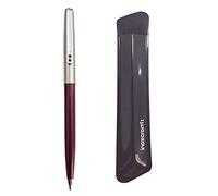 Inoxcrom Bolígrafo Clásico B77 Classic con cuerpo en color Burdeos lacado brillante y capuchón cromado. Regalo funda negra Original