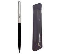 Inoxcrom Bolígrafo Clásico B77 Classic con cuerpo en color Negro lacado brillante y capuchón cromado. Regalo funda negra Original