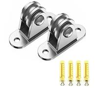 Inoxidable Acero Polea Rodillo Kit de bloque polea 2/4 Uds., silenciosa, fija alta resistencia, carga desmontable, herramienta móvil rueda elevación 176Lb(10pcs)