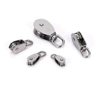 Inoxidable Acero Polea Rodillo Polea de cuerda elevación giratoria una sola rueda, polea acero inoxidable 304, herramientas remolque alta resistencia M15 M20 M25 M32 M50(M20 2PCS)