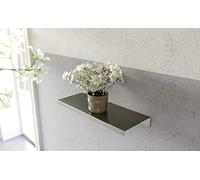 INOXLM Estante de acero inoxidable acabado satinado, estantería de pared, estantería de pared (acero inoxidable satinado, 40 cm)