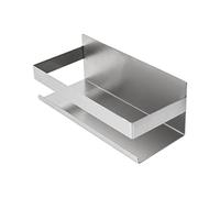 Inoxlm - Estante para el baño autoadhesivo - Estante esquinero - Organizador para el baño o en la cocina como soporte para especias - Color acero inoxidable