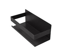 Inoxlm - Estante para el baño autoadhesivo - Estante esquinero - Organizador para el baño o en la cocina como soporte para especias - Color negro
