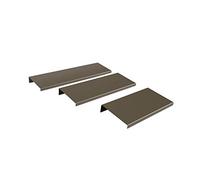 INOXLM - Estantería de acero inoxidable con acabado satinado, estantería de pared, estantería de pared (acero inoxidable satinado, kit de 3 estantes)