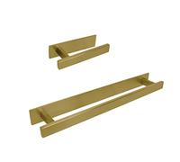 INOXLM - Soporte de papel higiénico para baño | Kit de baño adhesivo | Portarrollos de papel higiénico | Portarrollos de papel higiénico (juego completo de 2 piezas, dorado)