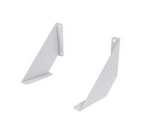 INOXLM - Soporte para estante de pared | Soporte para estante | Soporte de hierro | Estante de esquina | Soporte para estante | 2 unidades (Large - 20 cm, White)