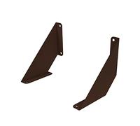 INOXLM - Soporte para estante de pared | Soporte para estante | Soporte de hierro | Estante de esquina | Soporte para estante | 2 piezas (Large - 20 cm, Brown)