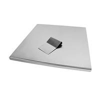 INOXLM Tabla de cortar 2 unidades de acero inoxidable + espátula para masa, encimera de acero inoxidable, diferentes tamaños, para cocina, bar, restaurante, tabla de amasar, fabricada en Italia (40 x