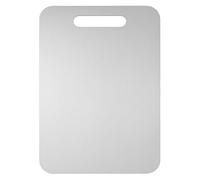 INOXLM - Tabla de cortar de acero inoxidable alimentario, 39 x 28 cm, apta para Haccp, tabla de cortar profesional de doble cara, resistente, tabla de acero para cocina, bar y restaurante - Fabricada