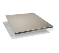 INOXLM - Tabla de cortar para amasar, encimera de acero inoxidable, varios tamaños para cocina para bar, restaurante para amasar (40 x 50 cm, 2 cm)