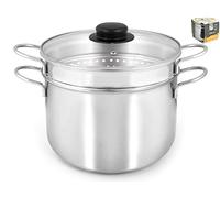 INOXPRAN 591 cuocipasta con Cesta, Acero Inoxidable, Gris