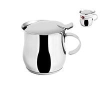 INOXPRAN - Cafetera de Servicio de Acero Inoxidable, Capacidad de 450 ml, con Tapa, diseño clásico y Moderno, Ideal para la preparación de Bebidas Calientes, Dimensiones 12 x 9