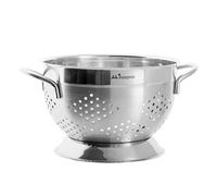 INOXPRAN - Escurridor de acero inoxidable, colador profesional con asas para escurrir todo tipo de pasta, diseño clásico y moderno, resistente a golpes y arañazos, fabricado en Italia