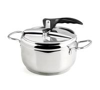 INOXPRAN - Olla a presión, Acero Inoxidable, Capacidad 5 L, Triple Fondo, Apta para Todas Las Superficies de Cocina, incluida la inducción, Cocina rápida y Ahorro de energía, Lavable en lavavajillas