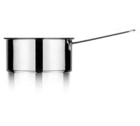 Inoxriv, Kook - Cacerola de 12 cm de diámetro, acero inoxidable 18/10, capacidad 0,5 l, 1 mango, triple fondo, todos los planes de cocción, fabricado en Italia