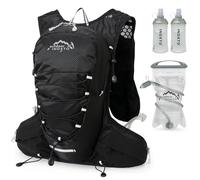 INOXTO Mochila Hidratacion,con Una Bolsa De Agua De 1,5 litros, La Mochila De La Bolsa De Agua Es Adecuada para Trotar, Andar En Bicicleta,MontañIsmo Hombres Y Mujeres De (Negro, Estándar)