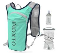 INOXTO Mochila Hidratacion,con Una Bolsa De Agua De 1,5 litros, La Mochila De La Bolsa De Agua Es Adecuada para Trotar, Andar En Bicicleta,MontañIsmo Hombres Y Mujeres De (Verde Claro, Estándar)